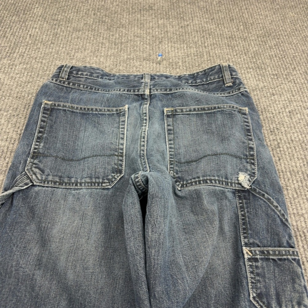 Gap Jeans Boys 14 Blue Cotton Carpenter Painter Distressed Baggy Y2K Streetwear - Picture 7 of 8